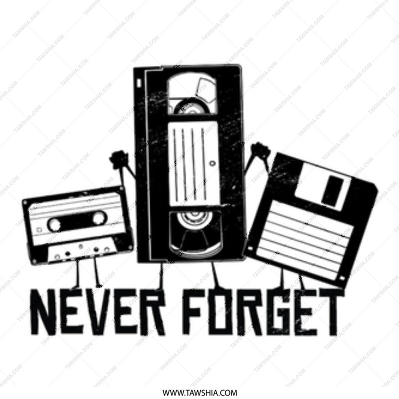 Retro Technology Never Forget Graphic Print product