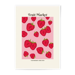Fruit Market Photographic Print, Strawberry Addiction, Kitchen Wall Decor, Food Art Print, Berry Print, Modern Art, Wall Hanging, Gift Idea - Tawshia