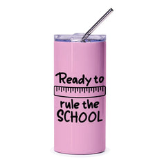 Back to School Tumbler, Ready to Rule the School, Teacher Tumbler, Student Gift, School Ruler Tumbler, Pink Tumbler, Gift For Teacher - Tawshia