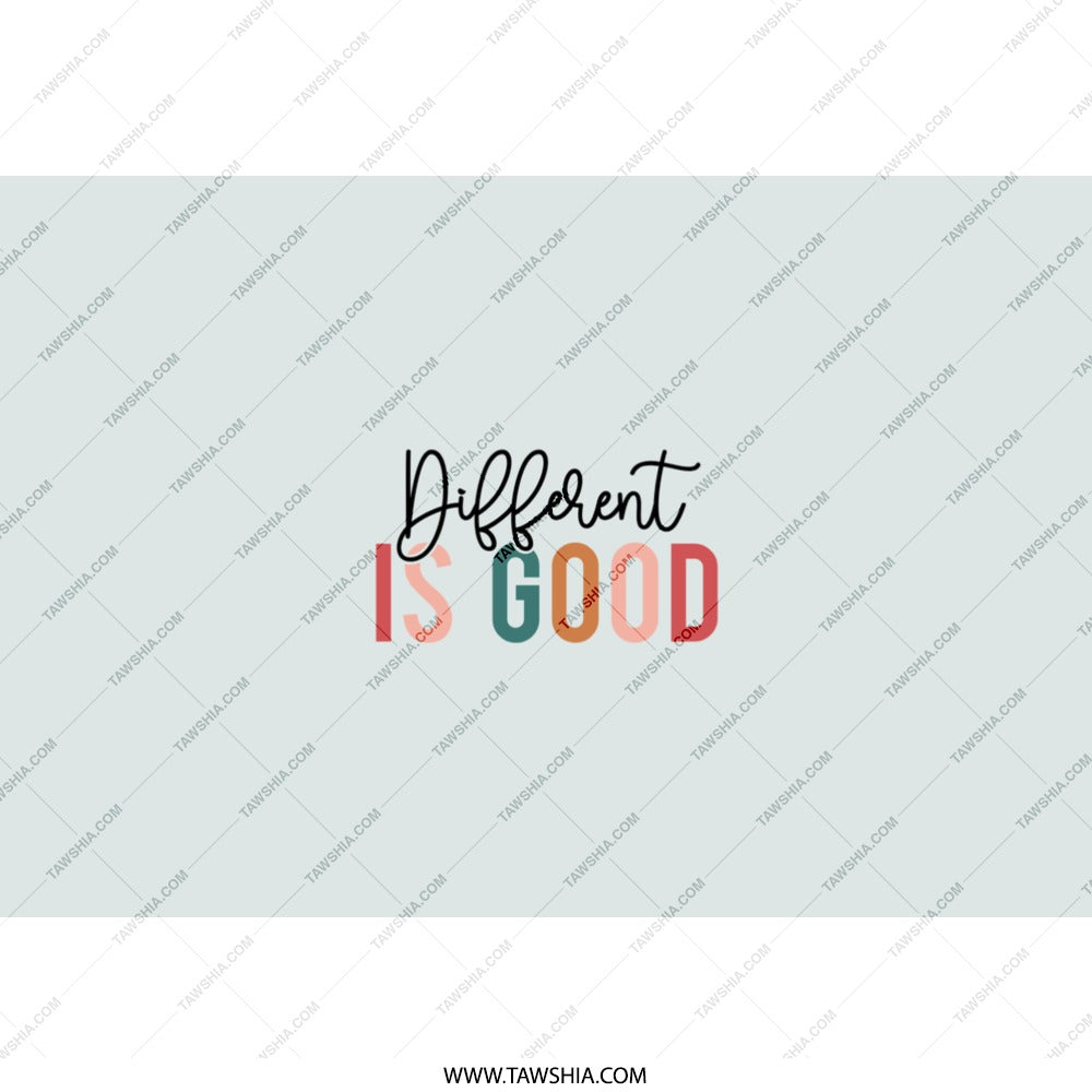 Different is Good Tumbler, Inspirational Quote Tumbler, Positive Affirmation Drinkware, Everyday Tumbler, Gift for Friend, Motivation - Tawshia