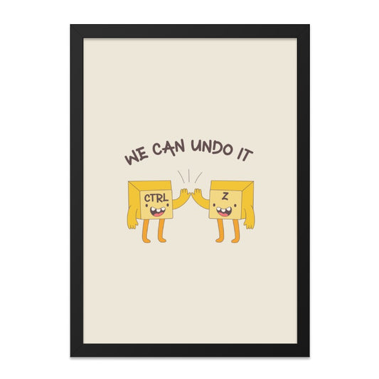 We Can Undo It Wall Art, Ctrl Z, Funny Computer Wall Art, Programmer Wall Decor, Nerd Wall Art, Techie Gift, Office Wall Art - Tawshia