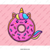 Cute Donut Unicorn Mouse Pad, Kawaii Desk Decor, Pink Sprinkle Donut Mousepad, Funny Office Accessories, Unique Unicorn Gift Idea - Tawshia