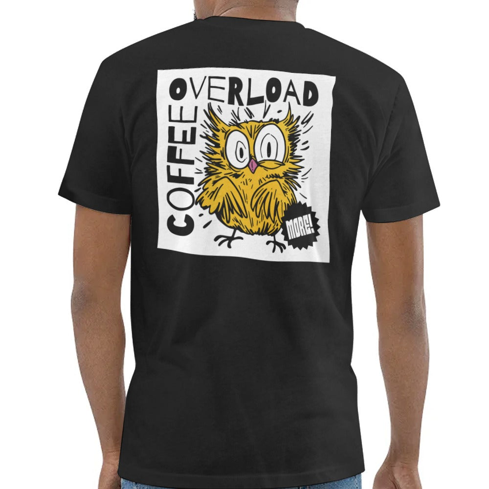 Coffee Overload Cartoon Owl Graphic T-Shirt product type