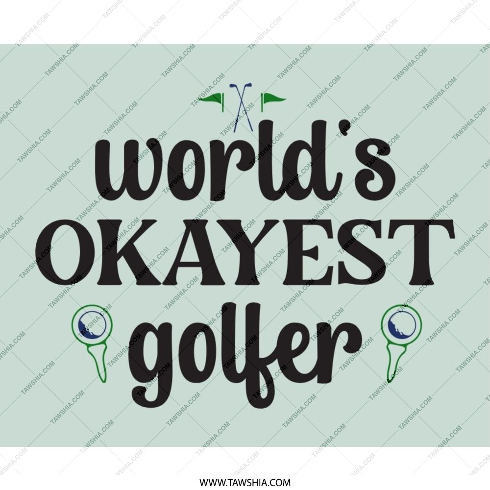 Worlds Okayest Golfer MousePad, Golf Gift, Funny Golfer Gift, Golfing Mousepad, Golf Lover Gift, Golfer Present, Golf Accessories - Tawshia