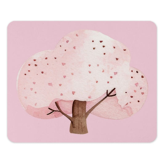 Cherry Blossom Mouse Pad, Watercolor Tree Art, Pink Desk Decor, Floral Computer Accessory, Cute Office Gift, Aesthetic Gaming Mat - Tawshia