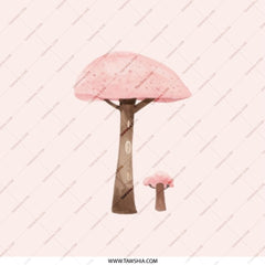 Pink Mushroom Pocket Mirror, Cute Fungi Compact Mirror, Travel Size Makeup Mirror, Cosmetic Mirror, Gift for Her, Aesthetic Mirror - Tawshia