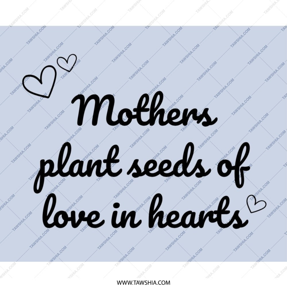 Mothers Day Mouse Pad, Mothers Plant Seeds of Love Gift, Heart Mousepad, Gift for Mom, Mother's Day Present - Tawshia