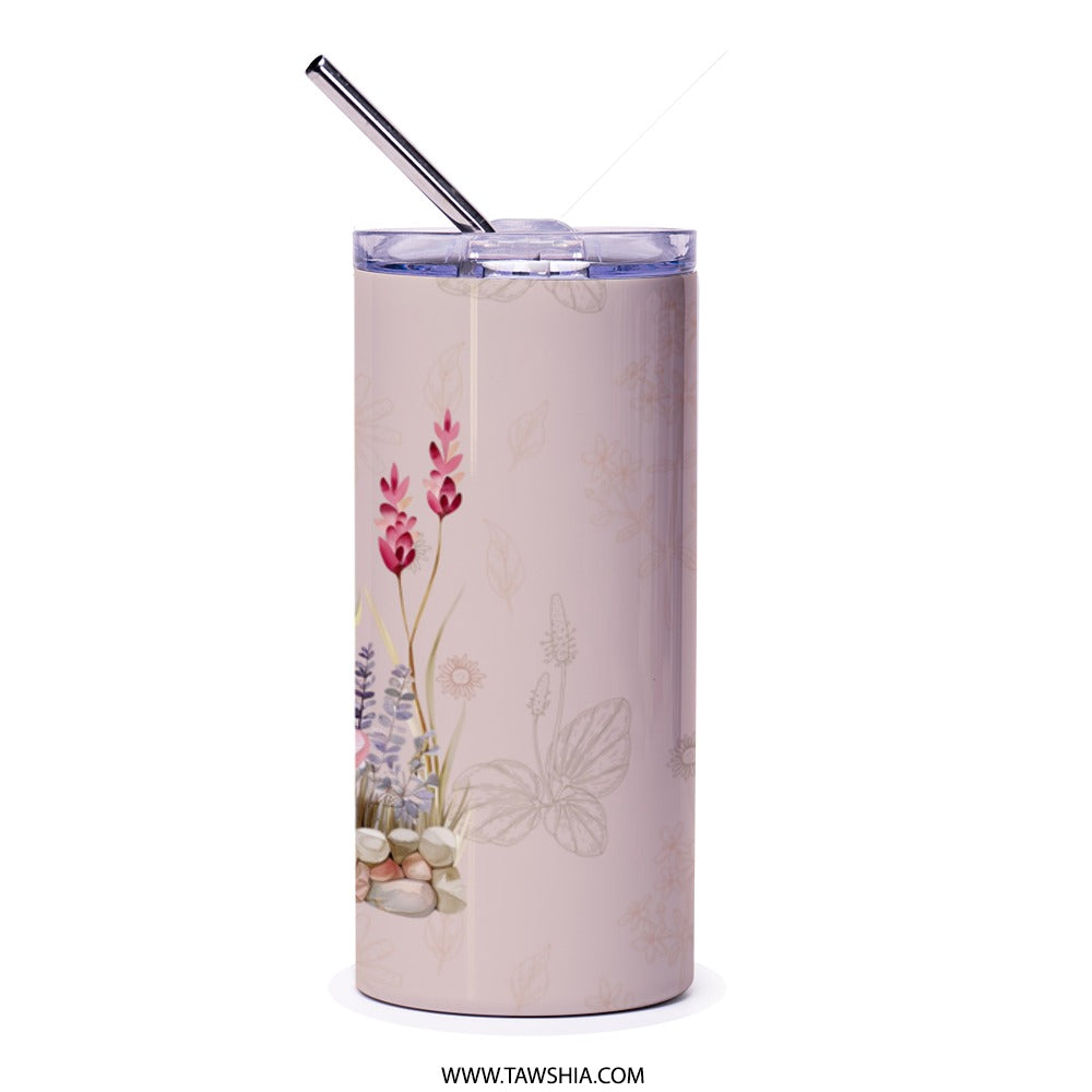 Fairy Castle Tumbler, Watercolor Tumbler, Butterfly Tumbler, Cute Tumbler, Floral Tumbler, Magical Tumbler, Drinkware, Gift Idea - Tawshia