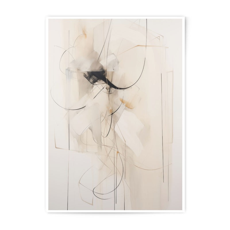 Abstract Line Art, Photographic Print, Modern Wall Decor, Beige Art, Minimalist Print, Neutral Art, Contemporary Art, Fine Art Print - Tawshia