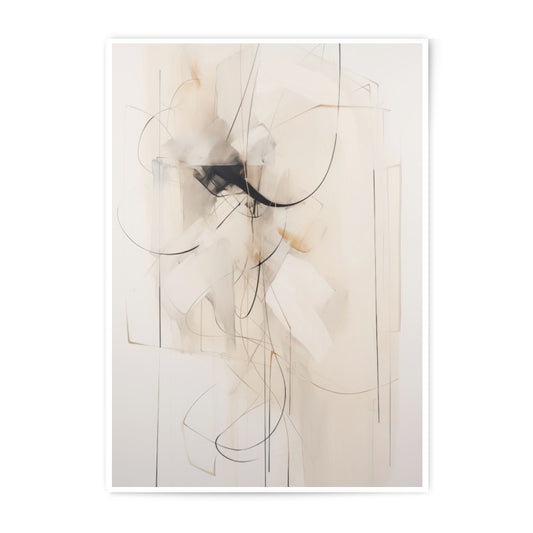 Abstract Line Art, Photographic Print, Modern Wall Decor, Beige Art, Minimalist Print, Neutral Art, Contemporary Art, Fine Art Print - Tawshia