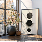 Minimalist Circle Wall Art, Abstract Geometric Print, Modern Home Decor, Contemporary Wall Decor, Trendy Art Print - Tawshia