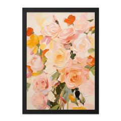 Floral Wall Art, Rose Painting Print, Abstract Flower Art, Botanical Home Decor, Modern Art Print, Wall Decor, Trendy Wall Hanging - Tawshia