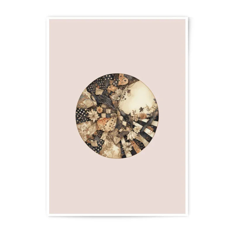 Floral Photographic Prints, Circle Art Print, Elegant Floral Art, Home Decor Art, Modern Wall Art, Photo Print, Flower Art, Home Decoration - Tawshia
