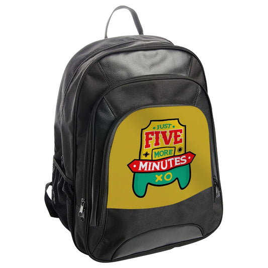 Just Five More Minutes BackPack, Gamer Backpack, Video Game BackPack, Trendy BackPack, Cool BackPack, Gift for Gamers - Tawshia