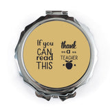 Thank You Teacher Pocket Mirror, Teacher Appreciation Gift, End of Year Gift, Pocket Mirror, Gift for Teacher, Student Teacher Gift - Tawshia