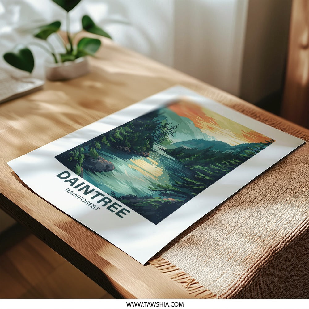 Daintree Rainforest Photographic Print, Landscape Art, Nature Wall Decor, Tropical Forest Poster, Australian Scenery Print, Home Decor - Tawshia
