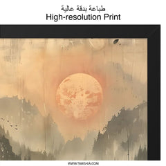 Misty Lake Wall Art, Mountain Landscape Print, Sunrise Wall Decor, Nature Scenery Art, Tranquil Home Decor, Calming Artwork - Tawshia