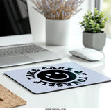 Take Care of Yourself Mouse Pad, Smiley Face, Cute Desk Decor, Positive Vibes, Motivational Gift, Fun Office Accessory - Tawshia