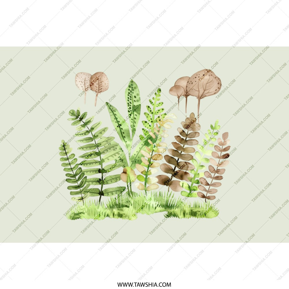 Watercolor Fern Tumbler, Botanical Tumbler, Plant Lover Gift, Stylish Drinkware, Floral Travel Mug, Unique Tumbler Design - Tawshia