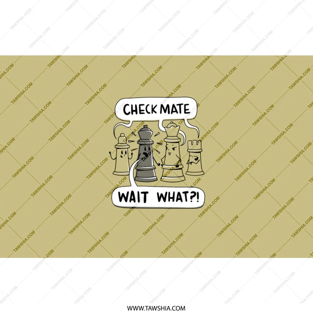 Funny Chess Checkmate Wait What Cartoon Sticker product