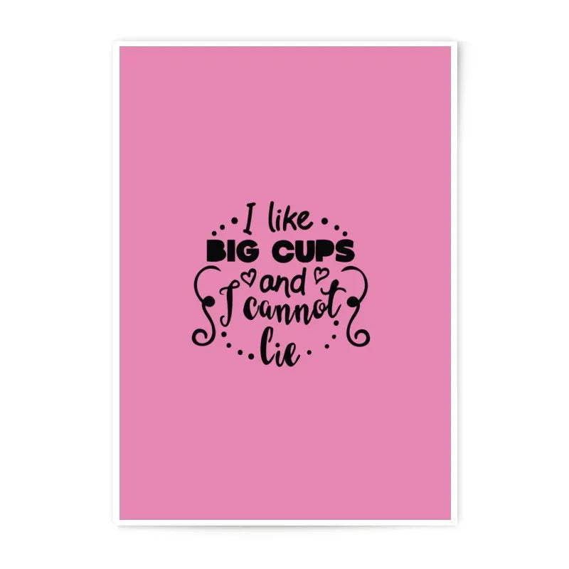 Big Cups Photographic Prints, Funny Coffee Lover Wall Art, Kitchen Decor, Sarcastic Home Decor, Statement Art Print, Gift for Her - Tawshia