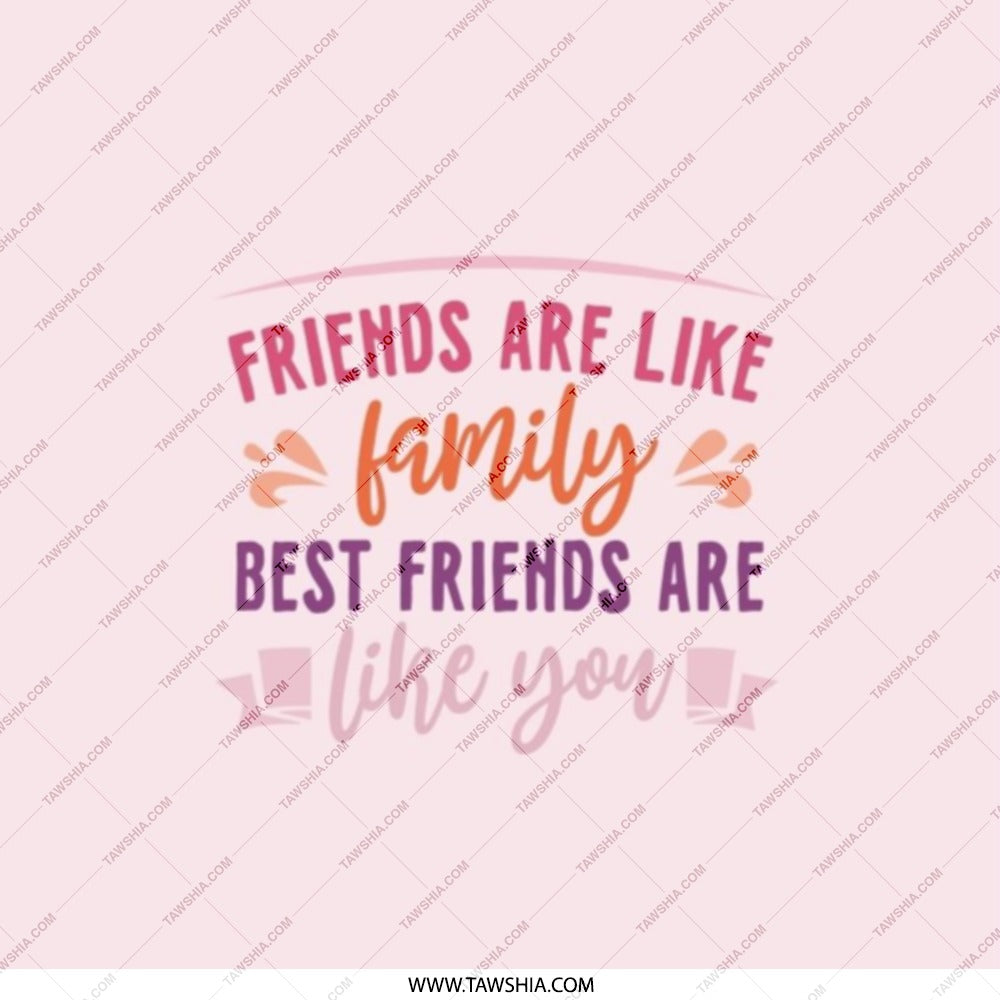 Friends Are Like Family Pocket Mirror, Best Friends Gift, Inspirational Quote Mirror, Sister Gift, Friendship Present, Cute Mirror - Tawshia