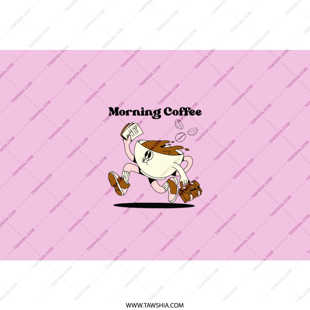 Morning Coffee Tumbler, Running Coffee Cup, Funny Coffee Tumbler, Coffee Lover Gift, Office Humor Tumbler, Novelty Tumbler, Coffee Addict - Tawshia