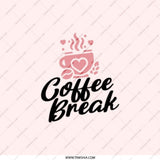 Coffee Break Pocket Mirror, Cute Mirror, Coffee Lover Gift, Pink Mirror, Pocket Mirror for Her, Unique Gift, Everyday Mirror - Tawshia