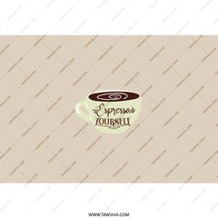 Espresso Yourself Tumbler, Coffee Lover Gift, Funny Coffee Cup, Coffee Pun Gift, Tumbler with Straw, Unique Drinkware - Tawshia