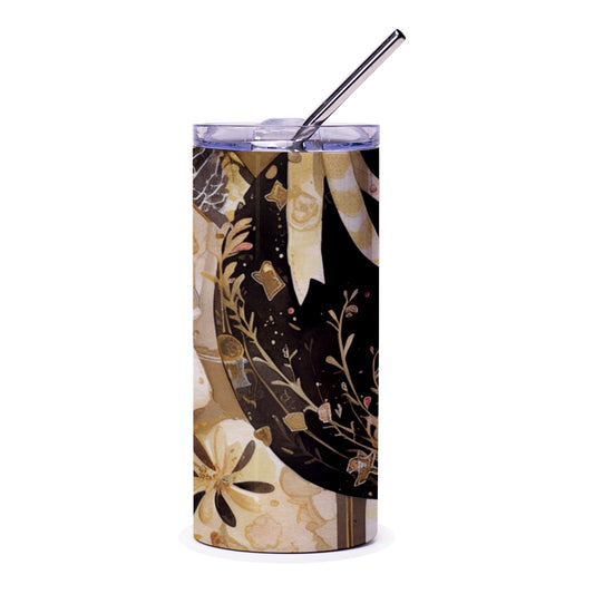 Celestial Art Tumbler, Moon Phases, Floral Design, Artistic Tumbler, Unique Tumbler, Drinkware, Gift Idea, Coffee Tumbler, Travel Tumbler - Tawshia