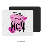Best Mom Mouse Pad, Mother's Day Gift, Cute Desk Accessory, Office Decor, Heart Mousepad, Unique Gifts for Moms - Tawshia