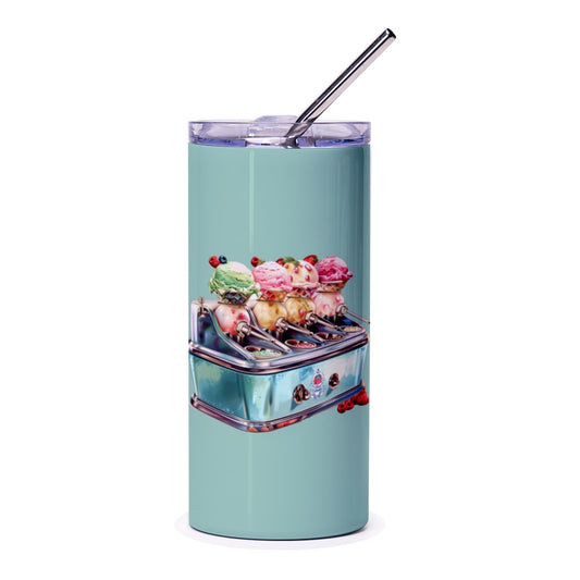 Ice Cream Sundae Maker Tumbler, Retro Kitchen Decor, Unique Drinkware, Foodie Gift, Cute Tumbler, Cool Tumbler - Tawshia