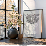 Botanical Wall Art, Grecian Urn Print, Minimalist Home Decor, Elegant Leaves Wall Decor, Modern Wall Art - Tawshia