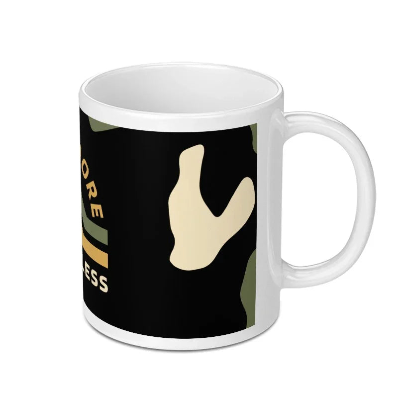 Camouflage Design with Inspiring Words Mug product