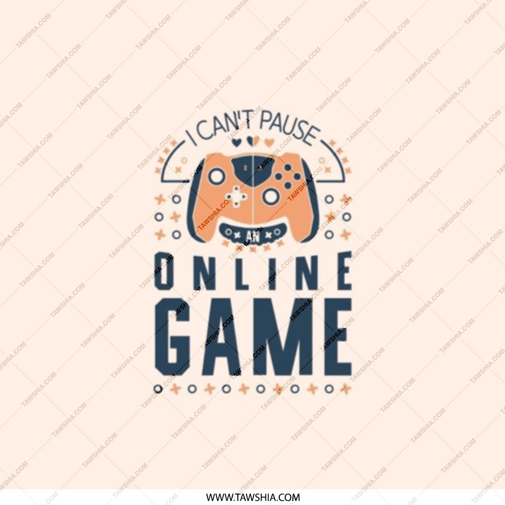 Gamer Pocket Mirror, I Can't Pause, Funny Gaming Gift, Online Game Player, Handbag Mirror, Unique Gift for Gamers, Gaming Accessory - Tawshia