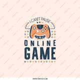 Gamer Pocket Mirror, I Can't Pause, Funny Gaming Gift, Online Game Player, Handbag Mirror, Unique Gift for Gamers, Gaming Accessory - Tawshia