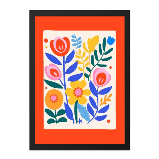 Floral Wall Art, Colorful Flowers Print, Modern Art Print, Botanical Wall Decor, Flower Garden Illustration, Home Decor Wall Art - Tawshia