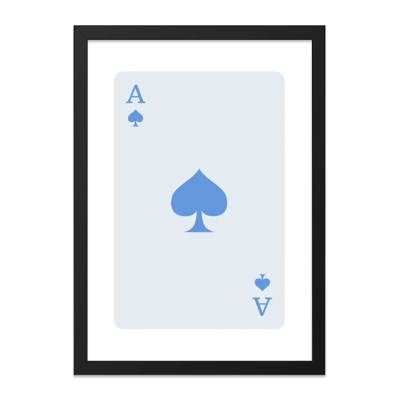 Ace of Spades Wall Art, Card Game Decor, Lucky Print, Casino Wall Decor, Poker Art, Cool Home Decor, Gift Idea, Modern Art Print - Tawshia