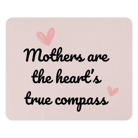 Mother's Day Gift, Heart Compass Mouse Pad, Cute Office Decor, Mom Birthday Present, Pink Desk Accessory, Mothers Day Mousepad - Tawshia