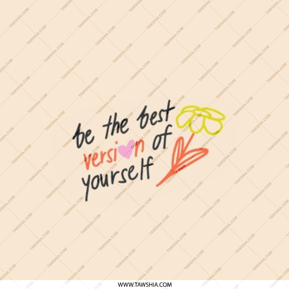 Be the Best Version Pocket Mirror, Floral Design Mirror, Cute Pocket Mirror, Affirmation Gift, Inspirational Pocket Mirror, Small Mirror - Tawshia