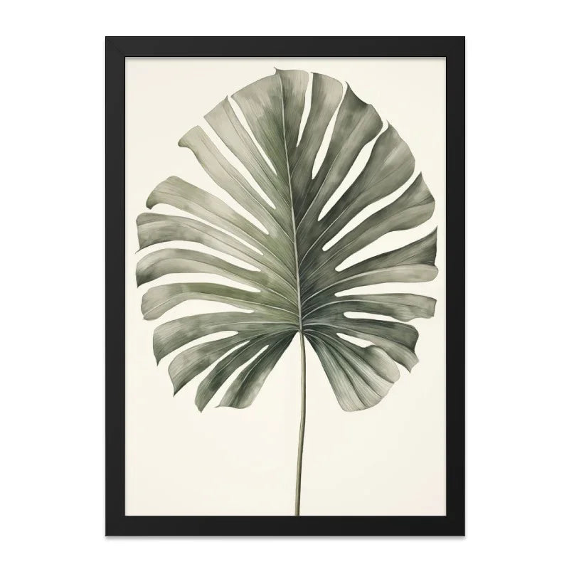 Monstera Leaf Print, Botanical Wall Art, Tropical Decor, Large Plant Poster, Minimalist Home Decor, Nature Inspired Art, Green Leaf Wall Art - Tawshia