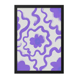 Floral Swirls Wall Art, Purple Flower Print, Abstract Wall Decor, Modern Home Art, Trendy Wall Hanging, Chic Artwork, Gift Idea - Tawshia