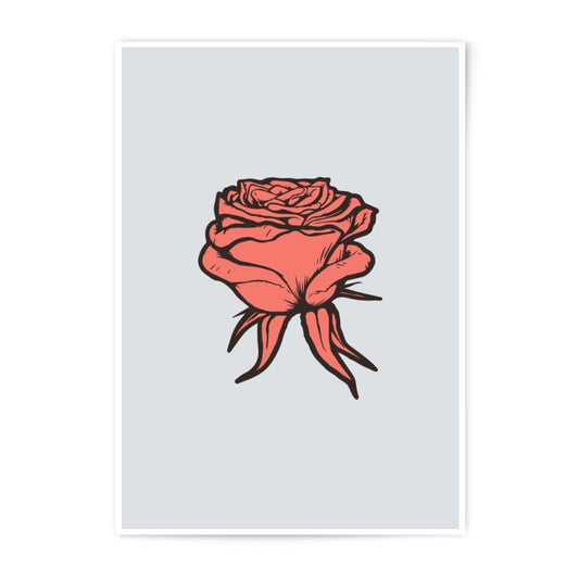 Red Rose Photographic Prints, Floral Wall Decor, Flower Art Print, Botanical Art, Minimalist Art Print, Home Decor, Gift Idea, Wall Art - Tawshia