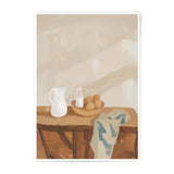 Kitchen Still Life Photographic Print, Eggs and Milk Art, Farmhouse Decor, Minimalist Painting Print, Rustic Kitchen Art, Foodie Gift - Tawshia