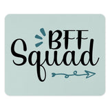 BFF Squad Mouse Pad, Best Friend Gift, Friendship Mousepad, Cute Desk Decor, Office Gift, Squad Goals, Fun Mousepad - Tawshia