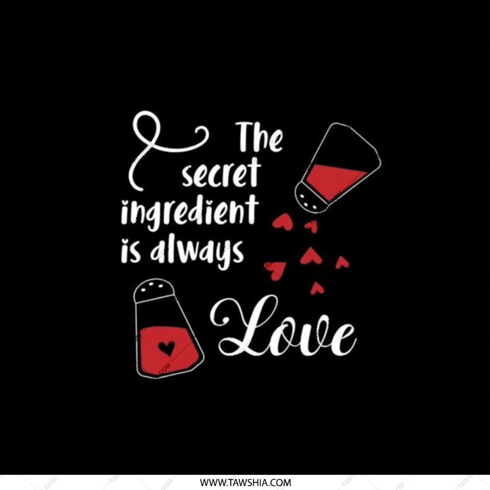Secret Ingredient is Always Love Pocket Mirror, Cute Love Quote Mirror, Gift for Her, Valentine Day Gift, Love Pocket Mirrors - Tawshia