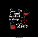 Secret Ingredient is Always Love Pocket Mirror, Cute Love Quote Mirror, Gift for Her, Valentine Day Gift, Love Pocket Mirrors - Tawshia