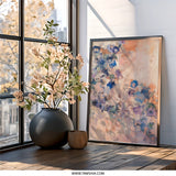 Floral Abstract Wall Art, Contemporary Flower Painting, Elegant Botanical Print, Modern Home Decor, Trendy Living Room Art - Tawshia