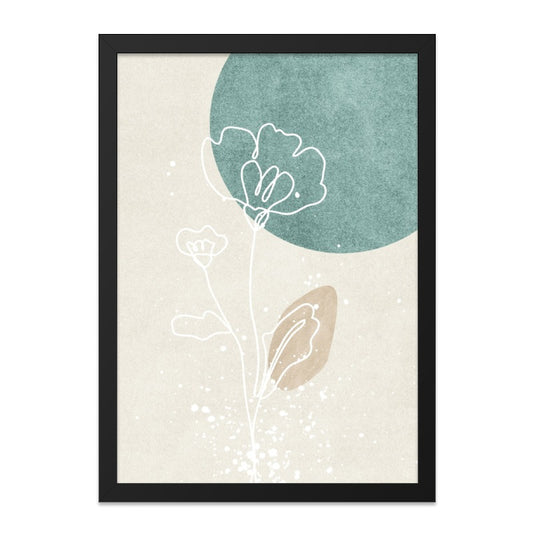 Minimalist Floral Wall Art, Abstract Flower Print, Modern Line Art Poster, Botanical Home Decor, Trendy Wall Decor - Tawshia