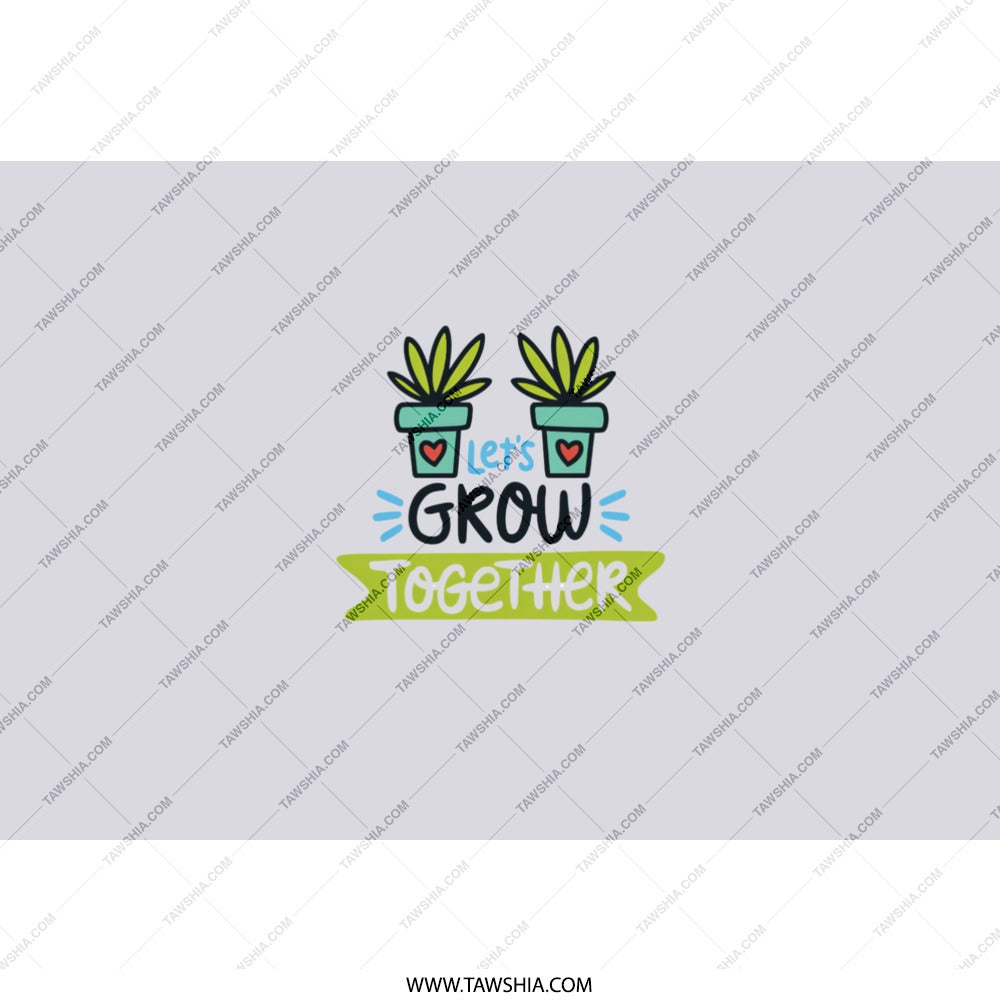 Lets Grow Together Tumbler, Plant Lover Gift, Inspirational Tumbler, Motivational Cup, Gift for Her, Friendship Gift, Cute Tumbler - Tawshia